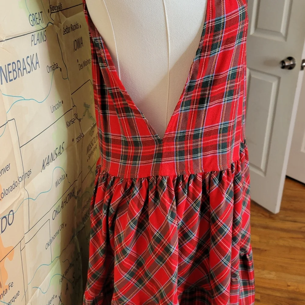 Vintage Candy Shaw Red Plaid Dress Size 6 Holiday - Picture 4 of 13